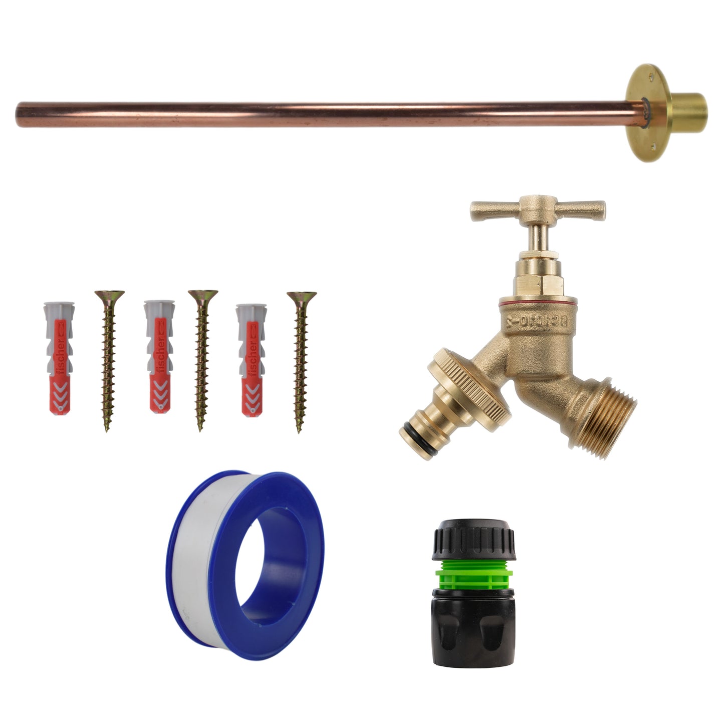 AP Supplies Brass Quick Connect Bib Tap BASIC Connection Kit