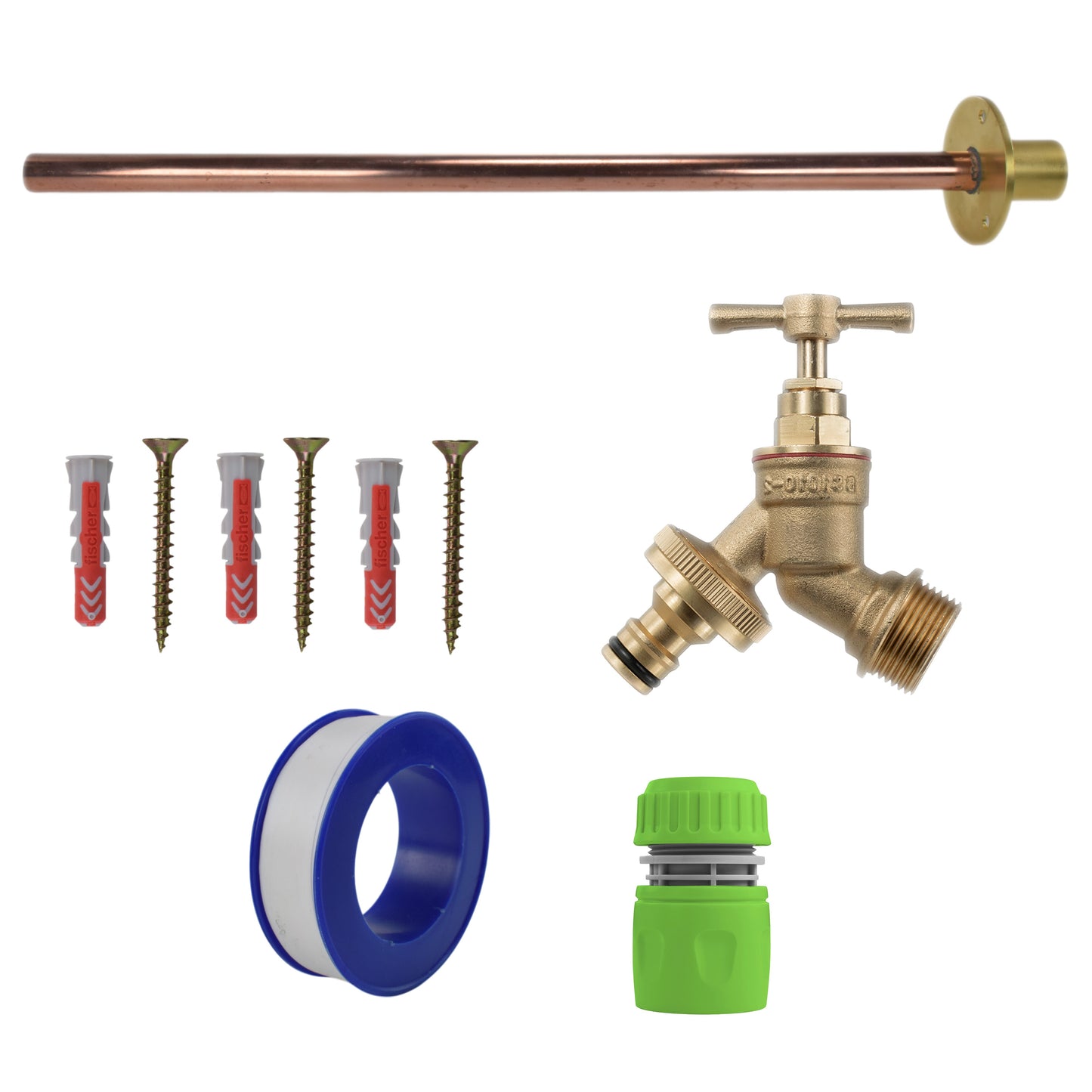 AP Supplies Brass Quick Connect Bib Tap BASIC Connection Kit