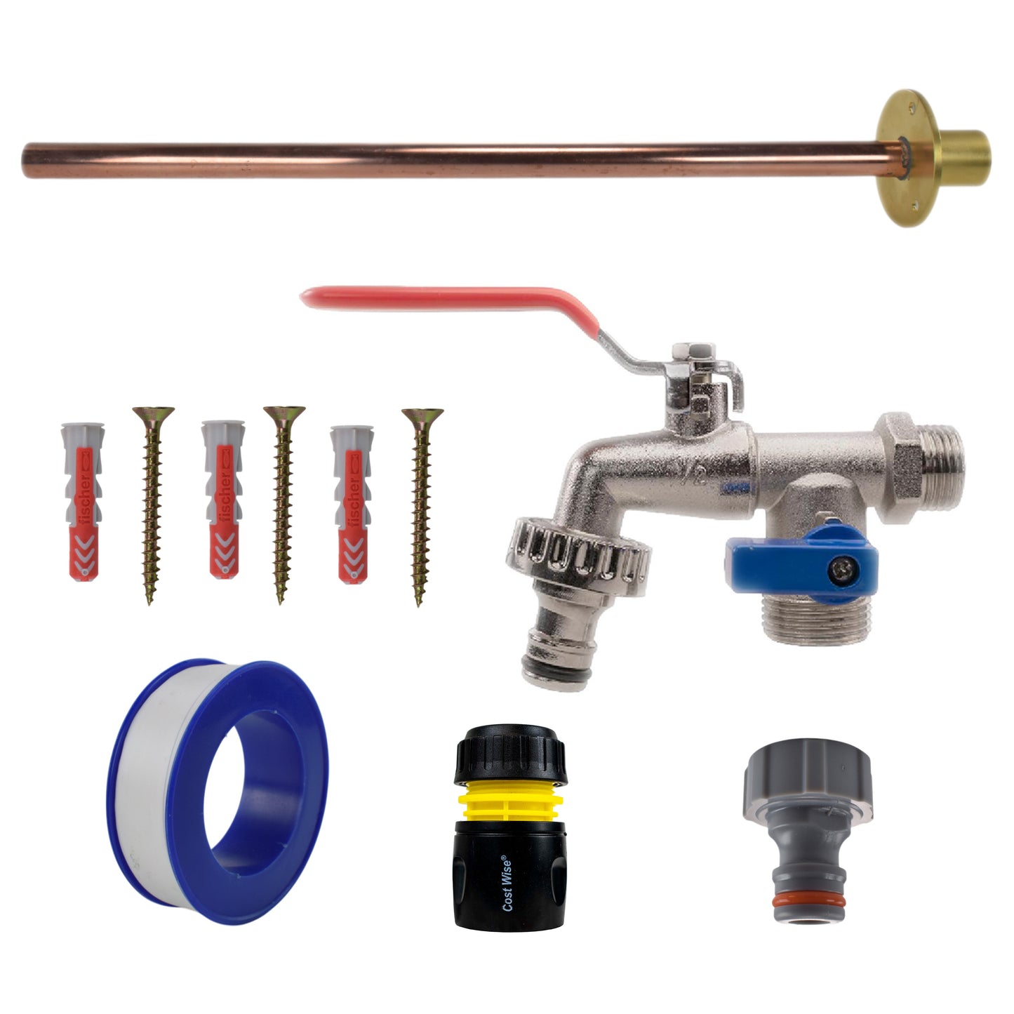 AP Supplies Double Lever Tap BASIC Connection Kit