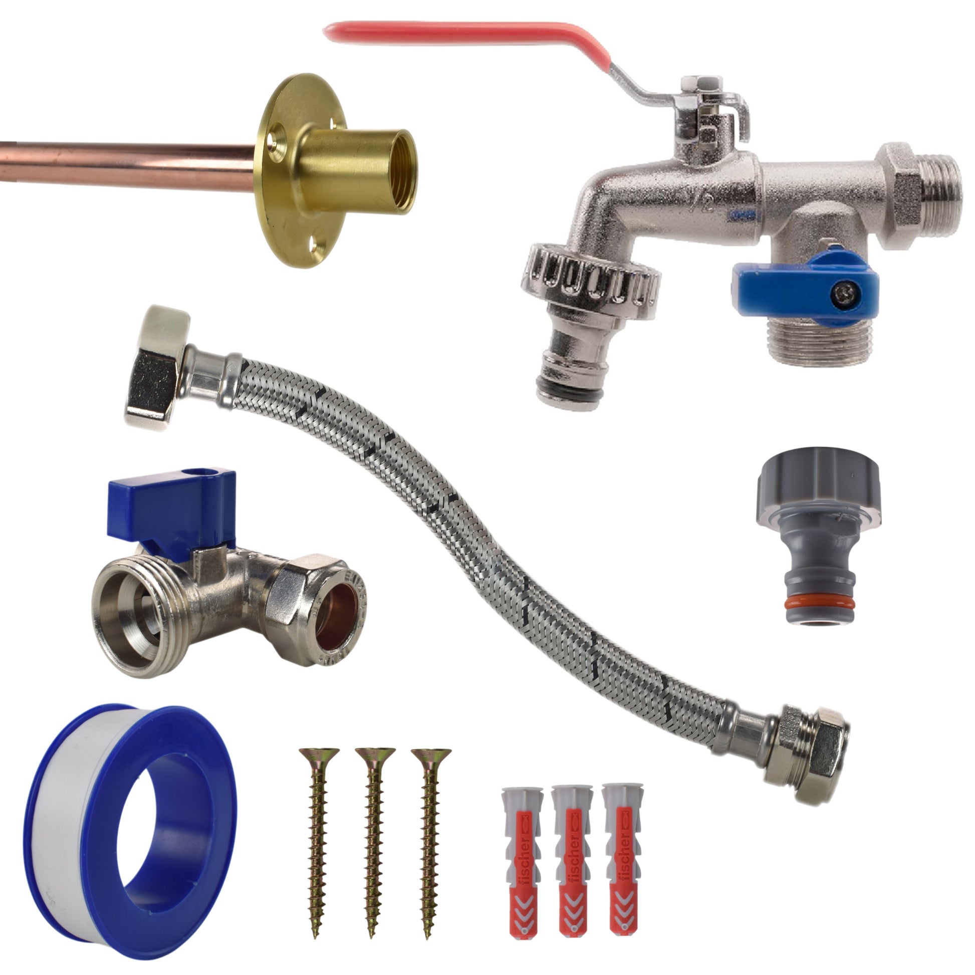 AP Supplies Double Lever Tap STANDARD Connection Kit - Double Lever Tap Standard Tap Kit