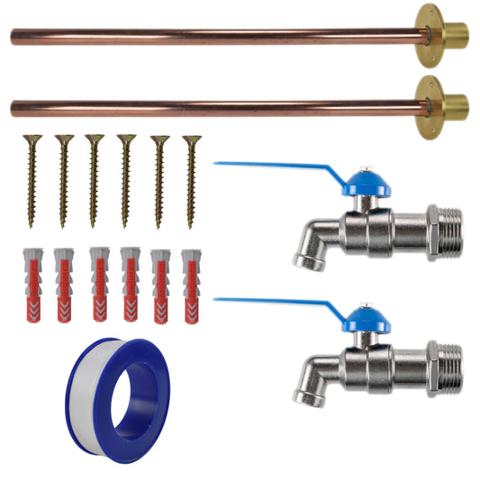 AP Supplies Simple Lever Tap BASIC Connection Kit x2