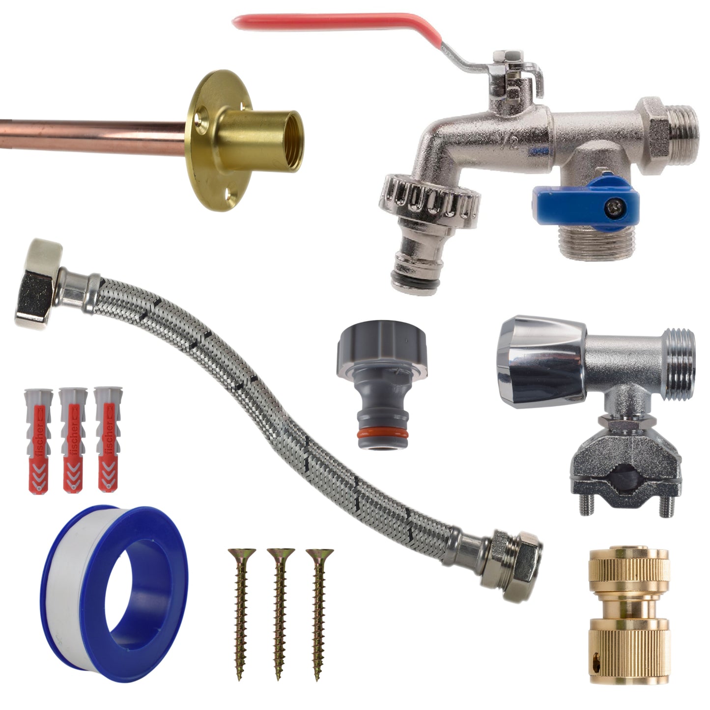 AP Supplies Double Lever Tap FULL Connection Kit