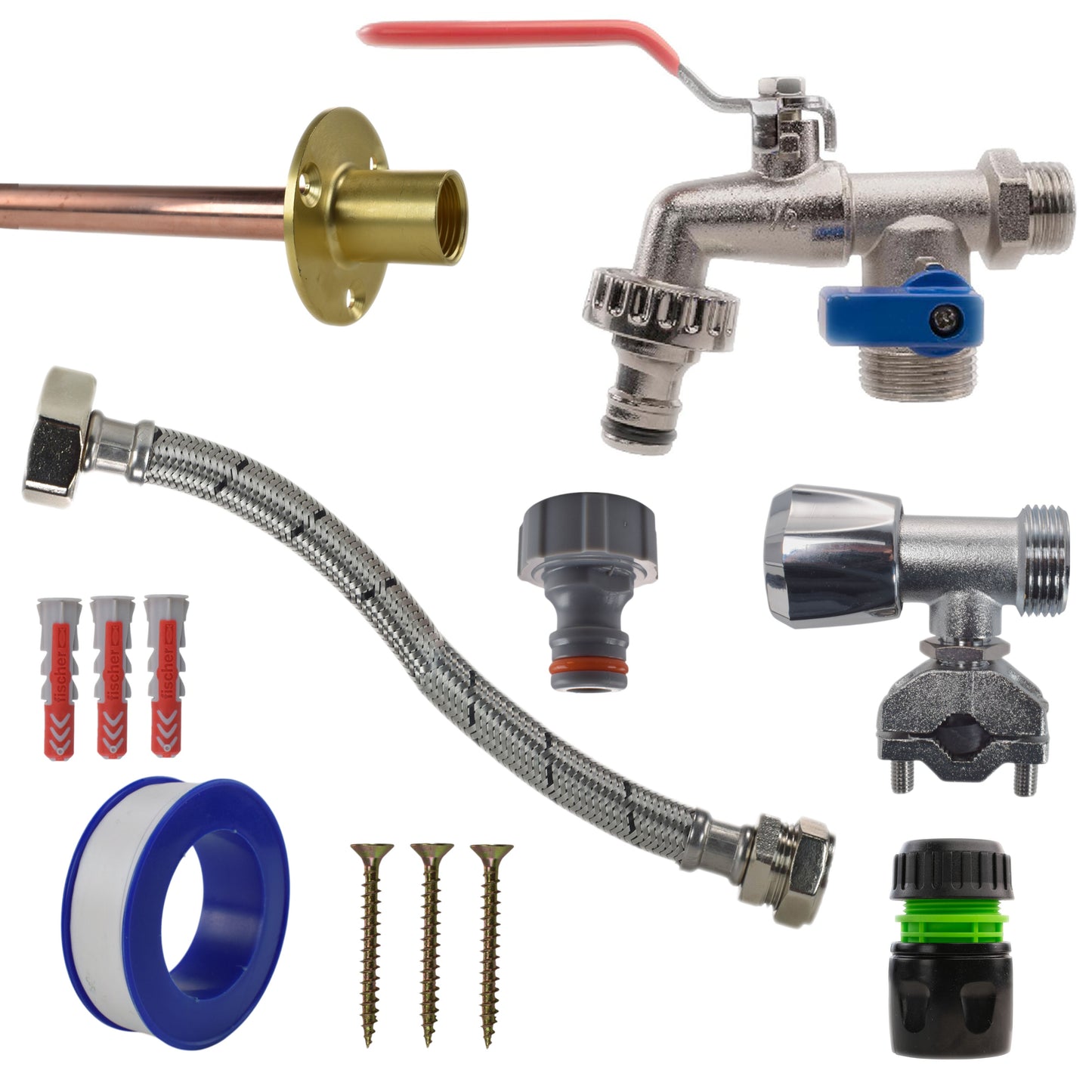 AP Supplies Double Lever Tap FULL Connection Kit