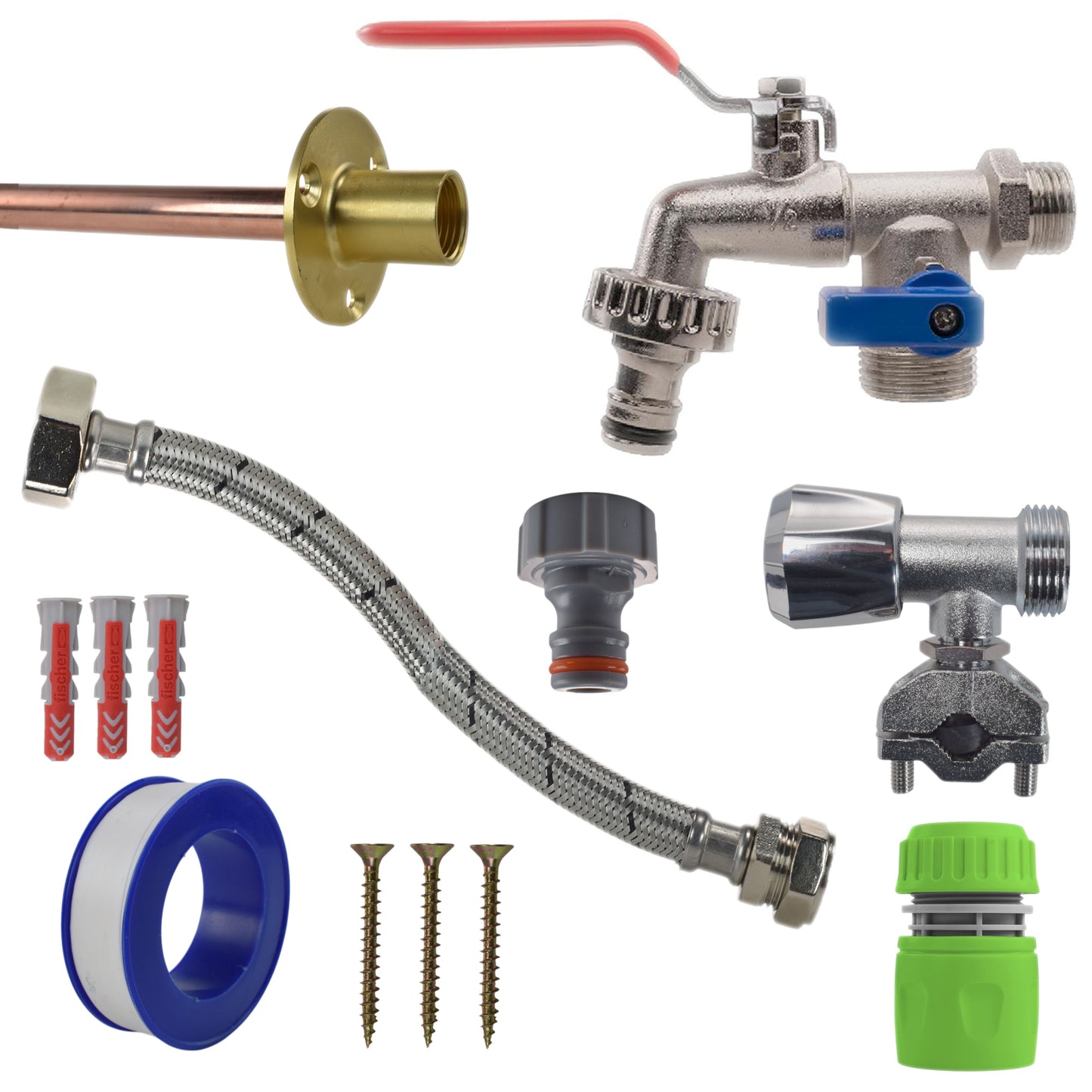 AP Supplies Double Lever Tap FULL Connection Kit