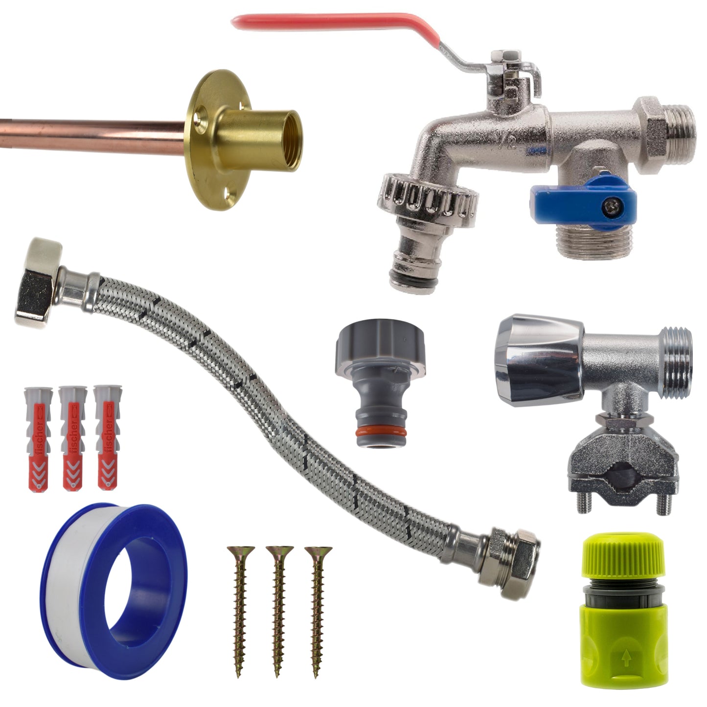 AP Supplies Double Lever Tap FULL Connection Kit