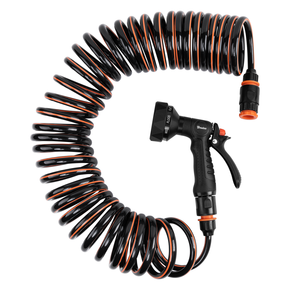 AP Supplies 10 Metre Spiral Hose with Multi-Function Sprayer Set