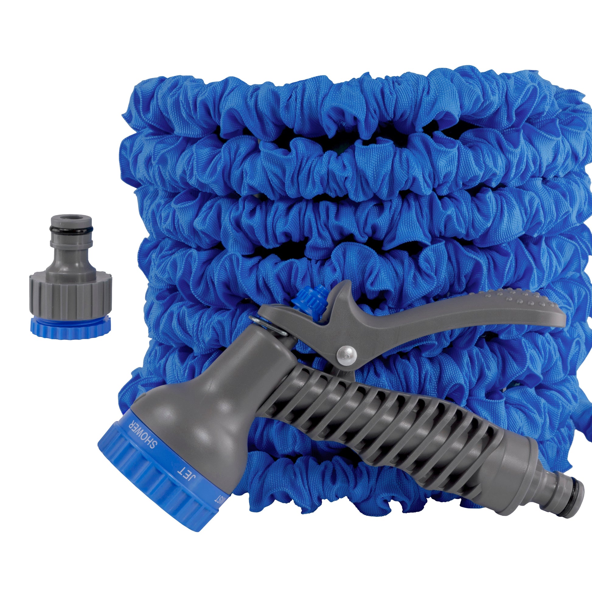 AP Supplies Dog Shower Mix Hot/Cold Water Expanding 5m-15m Blue