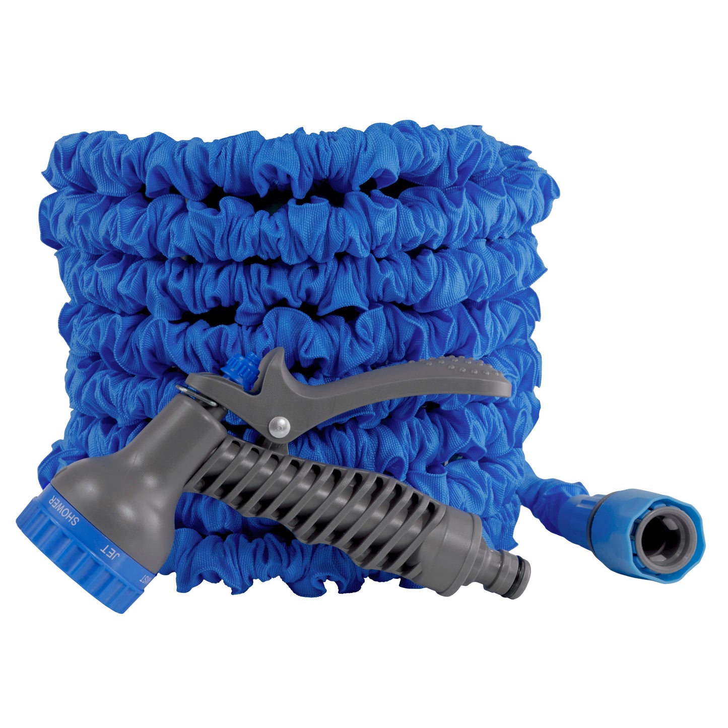 Expanding Trick Hose 7.5m - 22m Blue Outdoor Watering Kit Outdoor Hose Accessory