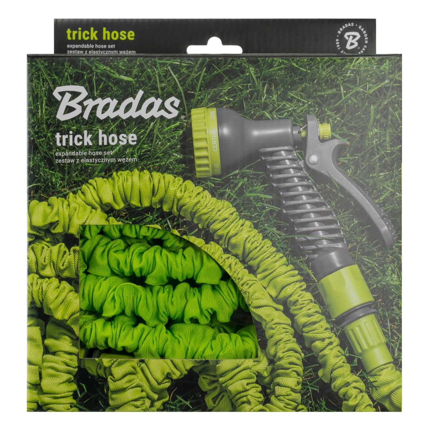 Expanding Trick Hose 7.5m - 22m Lime Outdoor Watering Kit Outdoor Hose Accessory