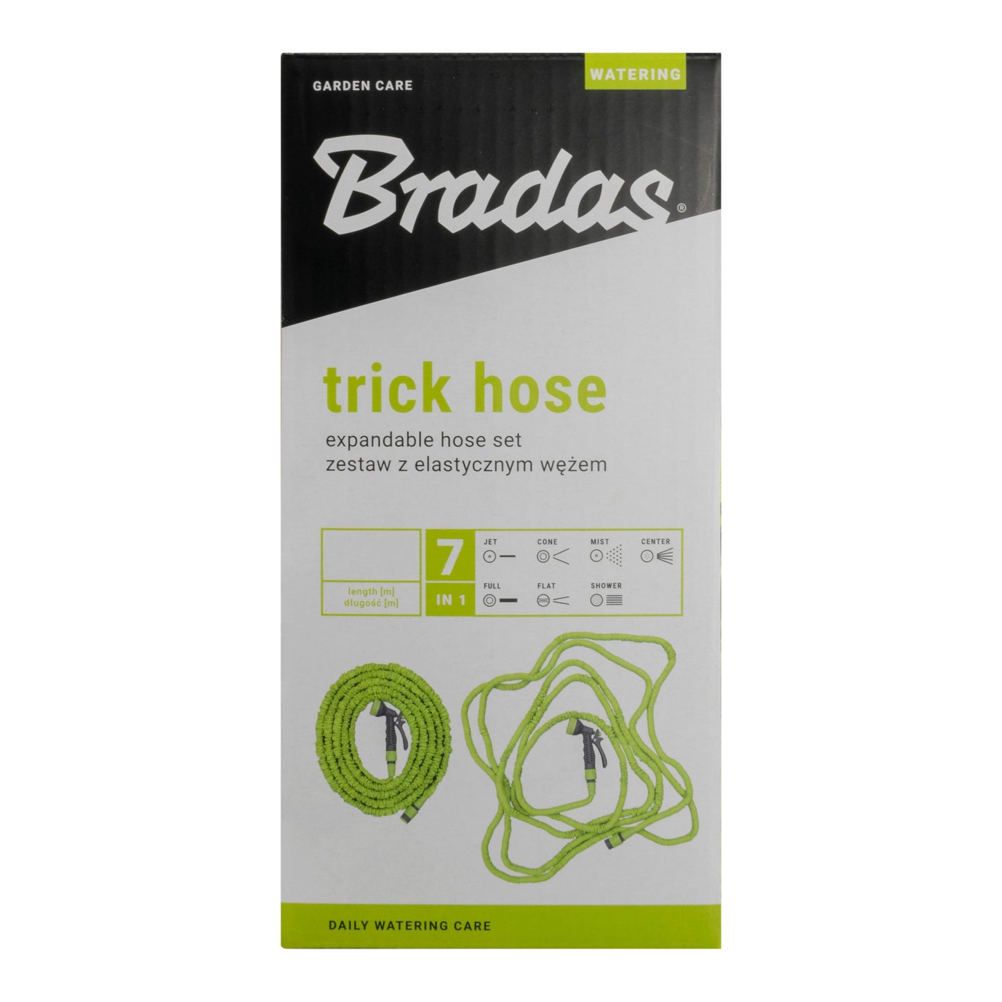 Expanding Trick Hose 5m - 15m Lime Outdoor Watering Kit Outdoor Hose Accessory