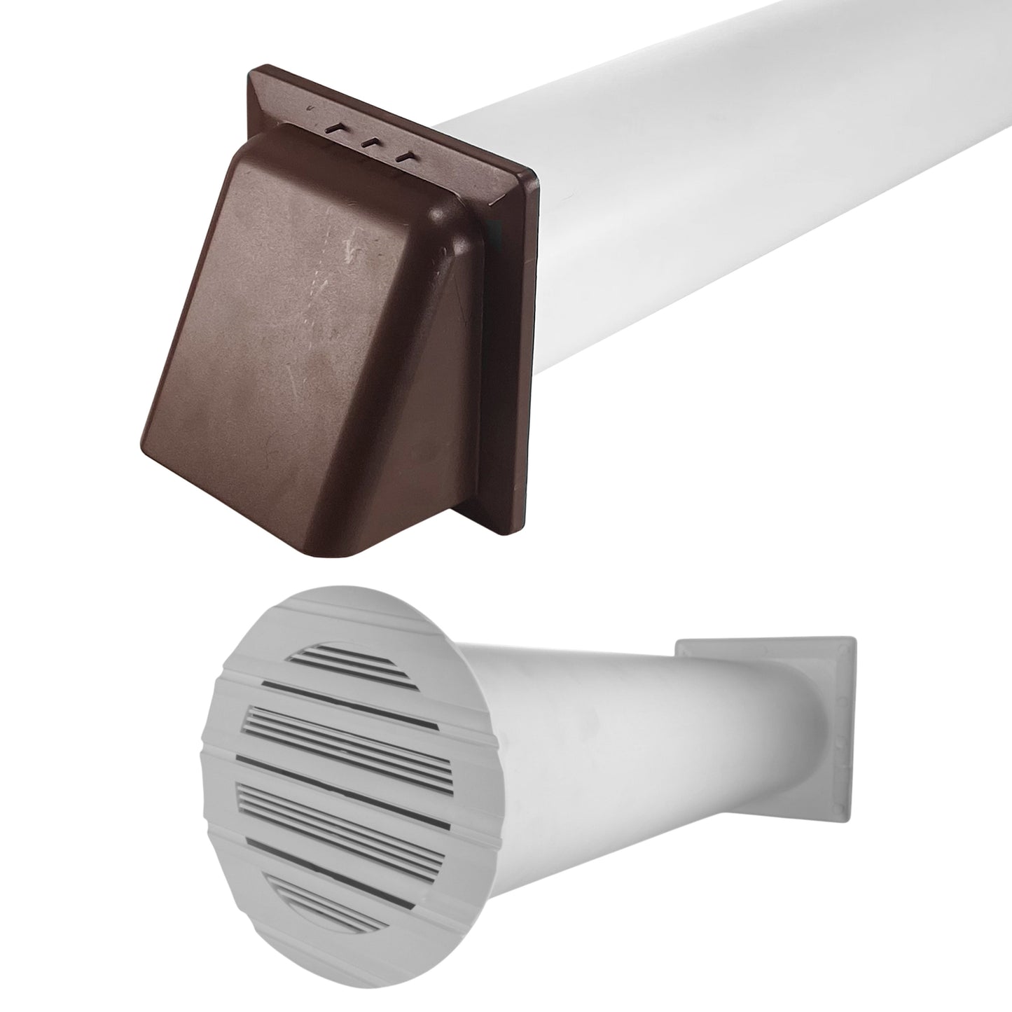 AP Supplies Through Wall Ventilation Kit Round Bella Vent with Brown External Vent