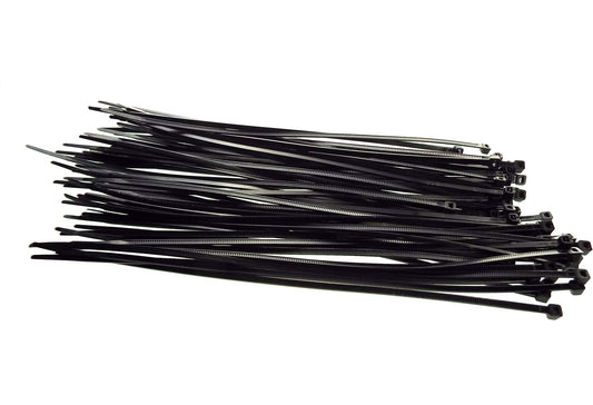 100 Cable Ties (2.5mm x 100mm) Black DIY Workshop Accessory Home and Garden Use