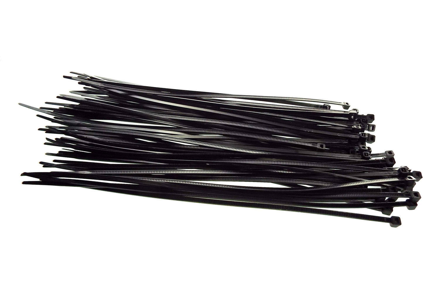 100 Cable Ties (2.5mm x 200mm) Black DIY Workshop Accessory Home and Garden Use