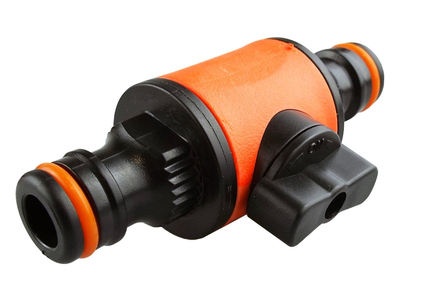 Cost Wise Snap On Male-Male In Line Valve Black Orange for Garden Irrigation Kit