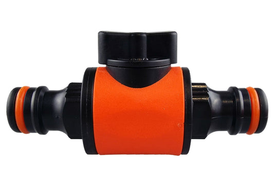 Cost Wise Snap On Male-Male In Line Valve Black Orange for Garden Irrigation Kit