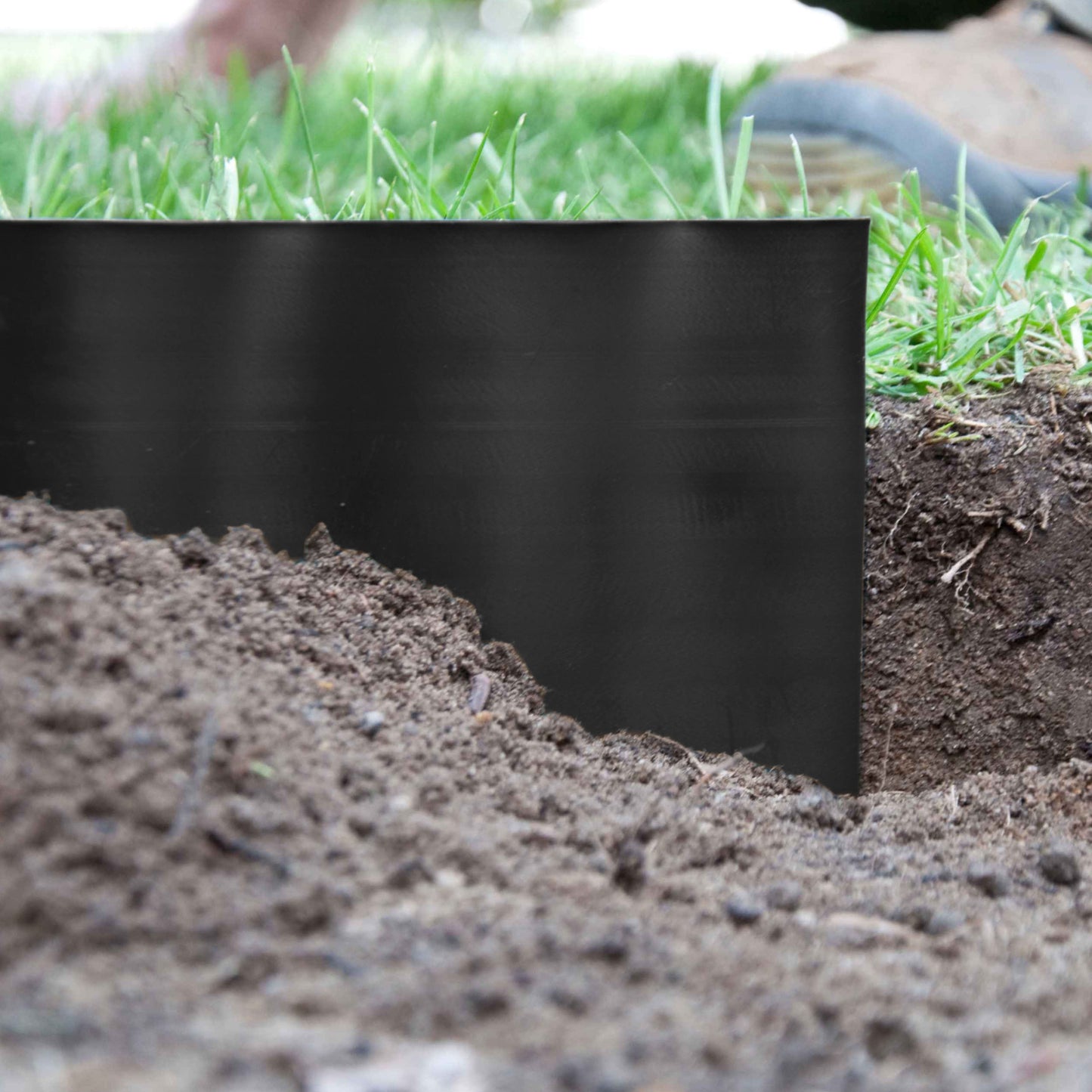 Wavy Plastic Garden Lawn Edging, H=10CM, L=9M, Black for Home and Garden Use