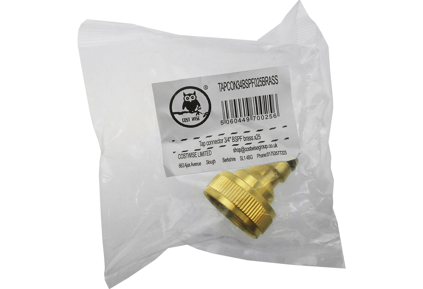 Tap Connector Snap On Male - 3/4in BSPF Brass Garden Hose Pipe Hose Pipe Fitting