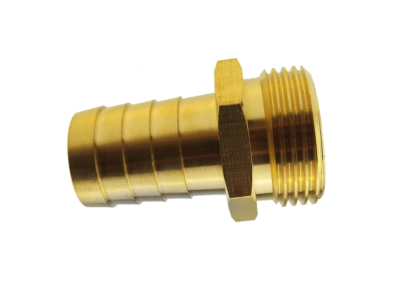 Brass Straight Joiner 38mm - 1.5in BSPM Hose Pipe Fitting DIY Workshop Accessory