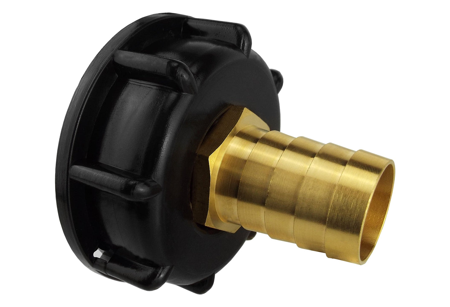 IBC 2 S60X6 Cap with 19mm Brass Barb Brass Water Fitting DIY Workshop Accessory