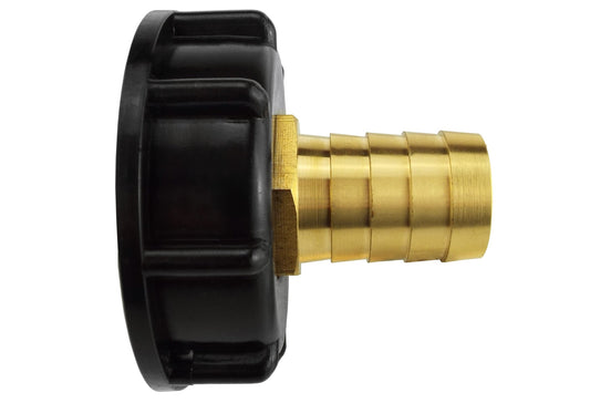 IBC 2 S60X6 Cap with 19mm Brass Barb Brass Water Fitting DIY Workshop Accessory