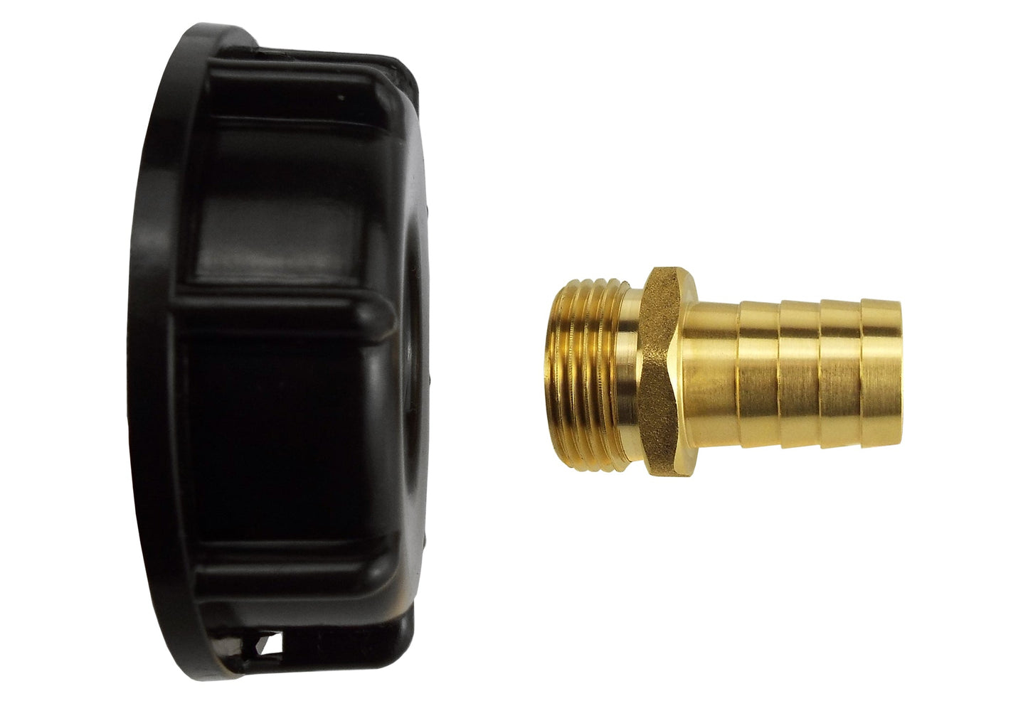 IBC 2 S60X6 Cap with 13mm Brass Barb Brass Water Fitting DIY Workshop Accessory