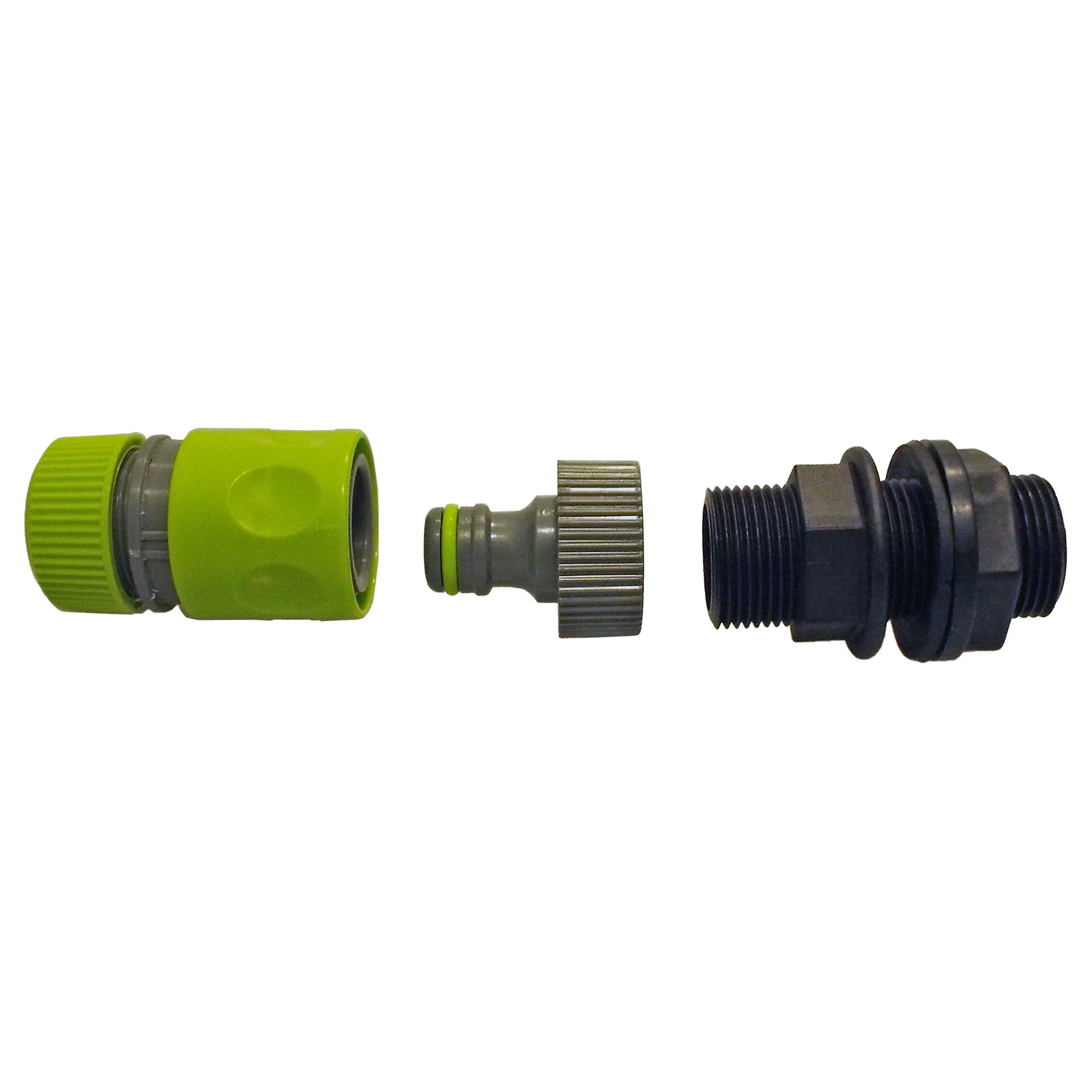 AP Supplies Water Butt Kit 1” BSPM with Quick Adaptor and Hose Connector (Lime)