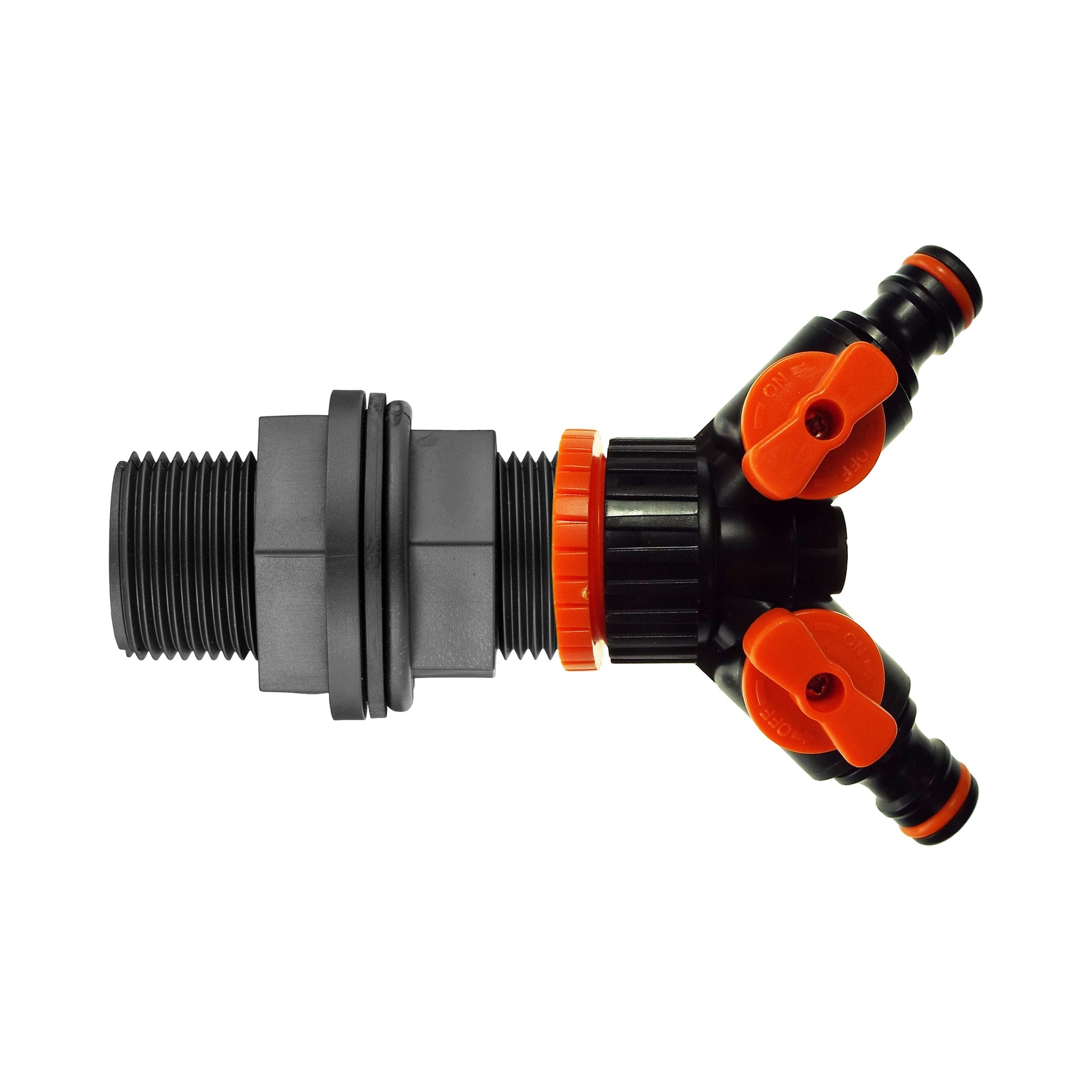 AP Supplies Water Butt Kit ¾” with Two Way Valved Splitter