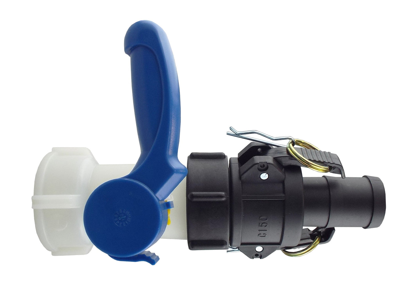 IBC 2 S60X6 Valve with IBC S60X6 - 1.5 Camlock Fitting and 1.5 Type C Camlock
