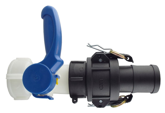 IBC 2 S60X6 Valve with IBC S60X6 - 2 Camlock Fitting and 2 Type C Camlock