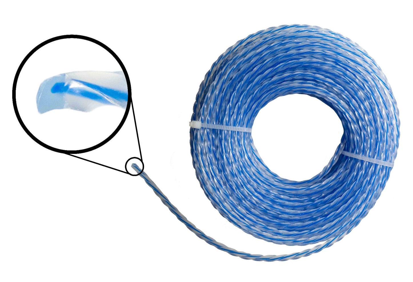 Strimmer Line Dual Blue Twist 2.4mm x 15m DIY Tool Accessory Home and Garden Use