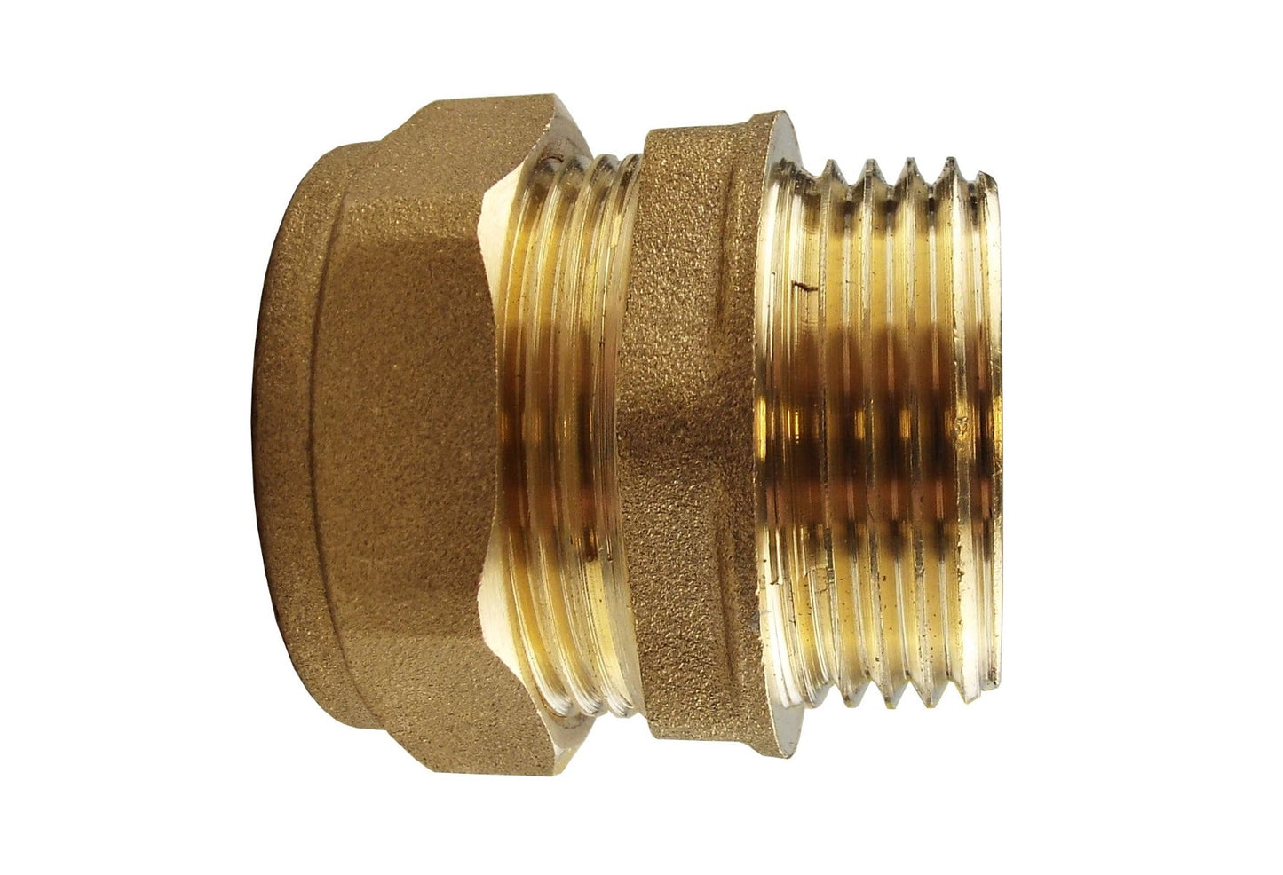 Brass Compression Straight 15mm - 3/4in BSPM Water Connector Brass Water Fitting