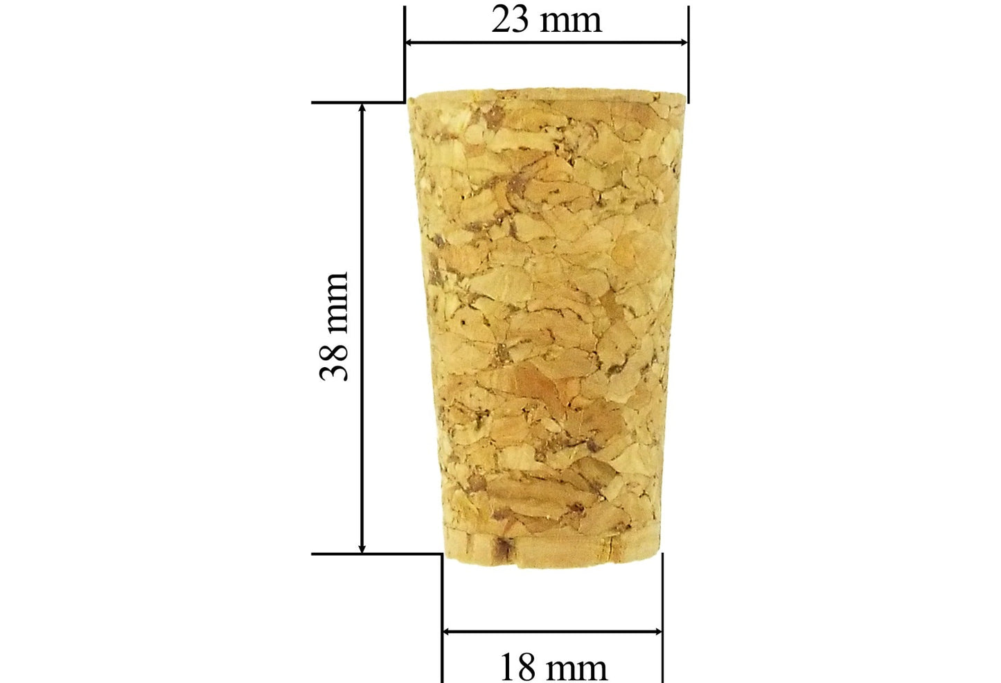 Tapered Cork 18mm/23mm DIY Tool Accessory Home and Garden Use