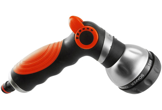 Hose Gun Water Sprayer 8-Pattern Multi-Function, Cost Wise Black Orange