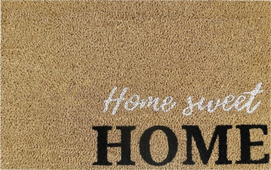 Doormat 60cm x 40cm - 'Home Sweet Home' - Absorbent Coir Mat for Indoor Outdoor