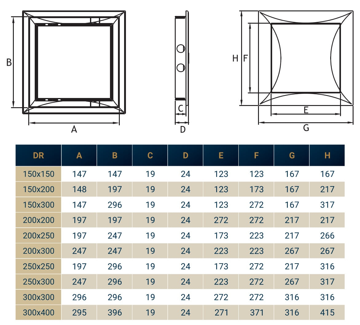 Access Panel Door PP, White 200mm x 250mm DIY Tool Accessory Home and Garden Use