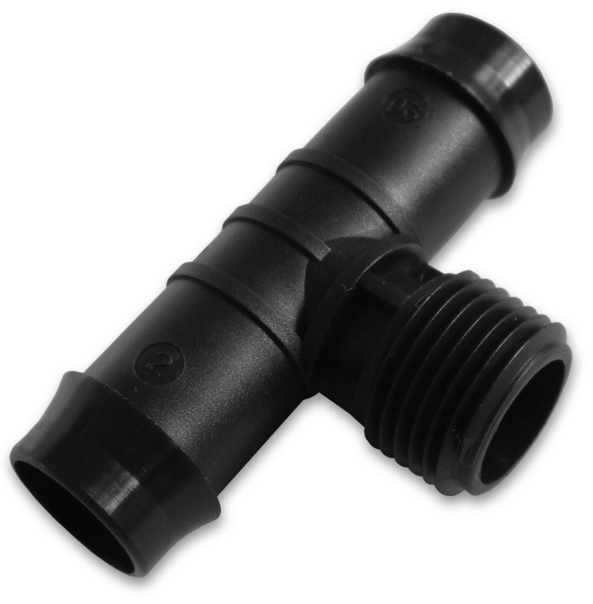 Antelco Threaded Tee 19 mm Line x 3/4in BSPM Outdoor Watering Kit Barb Connector