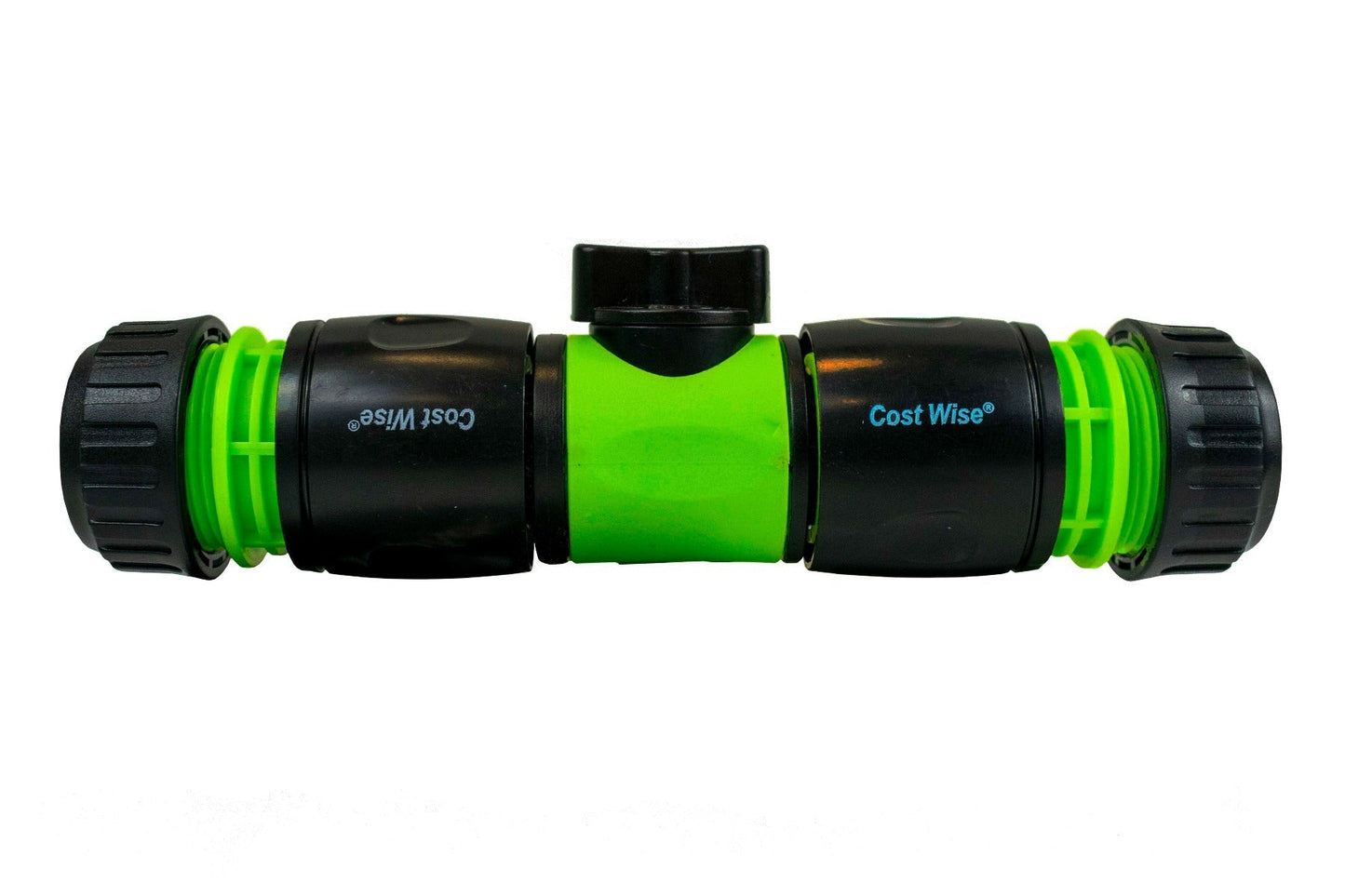 Cost Wise Snap On Male-Male In Line Valve Kit Black Green for Water Flow Control