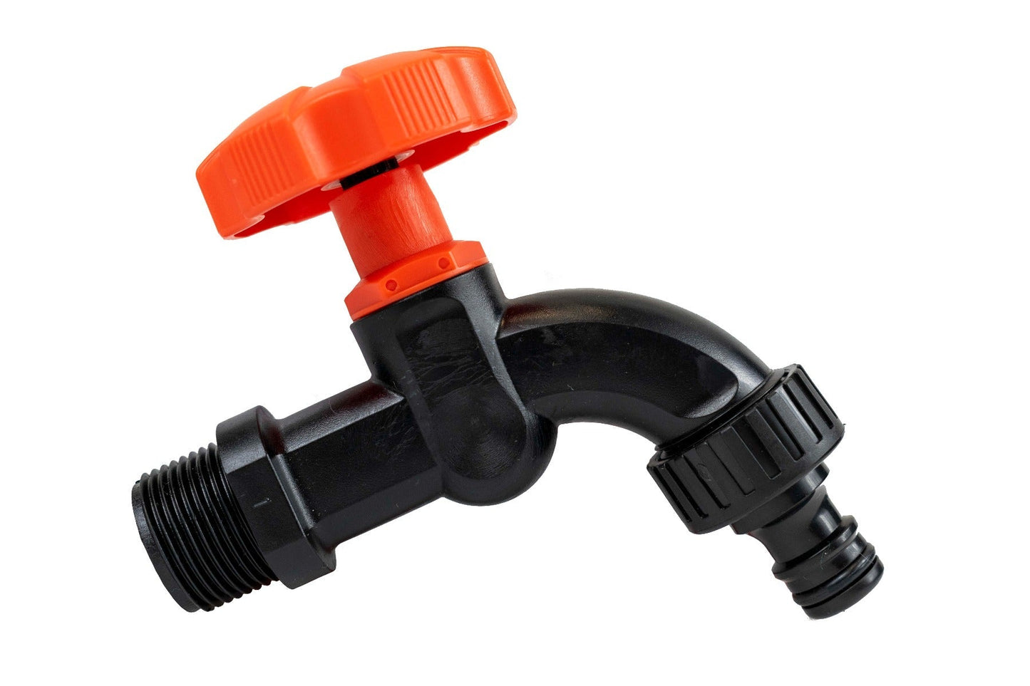 1/2in BSPM Plastic Quick Connect Tap Black Orange BSP Thread Fitting Tap Adapter