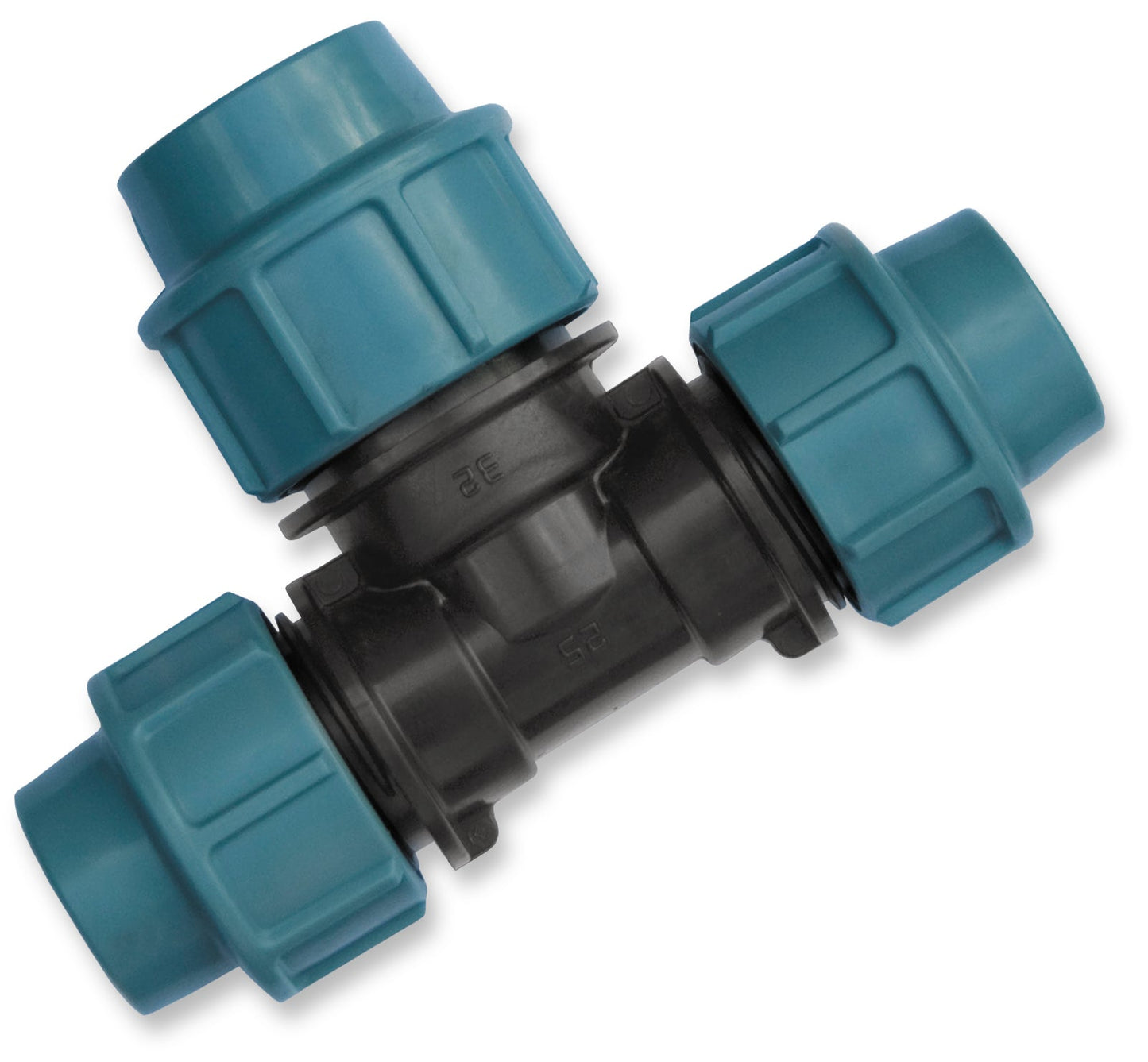 MDPE Tee Reducing 25mm - 32mm - 25mm MDPE Pipe Connector Drip Irrigation Fitting