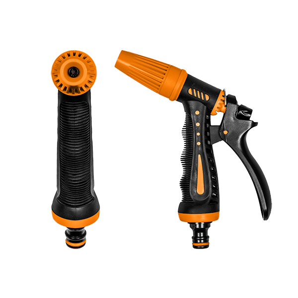 Hose Gun Water Sprayer Adjustable Black Orange Garden Hose Pipe Garden Watering