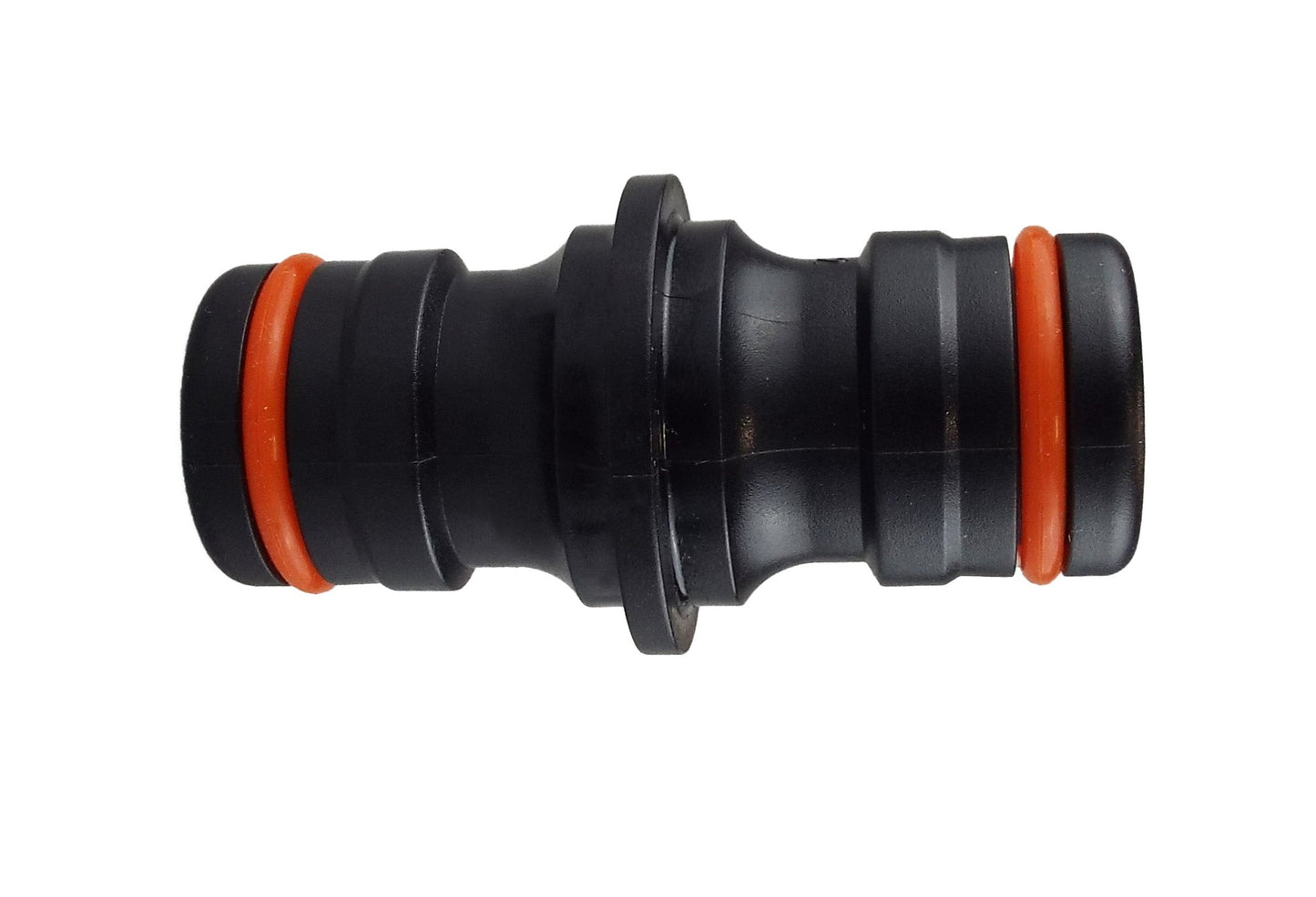 Two Way Connector Male - Max Flo Black Orange Garden Hose Pipe Hose Pipe Fitting