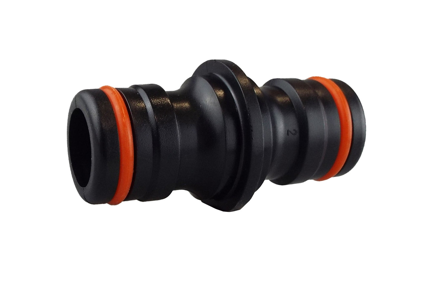 Two Way Connector Male - Max Flo Black Orange Garden Hose Pipe Hose Pipe Fitting