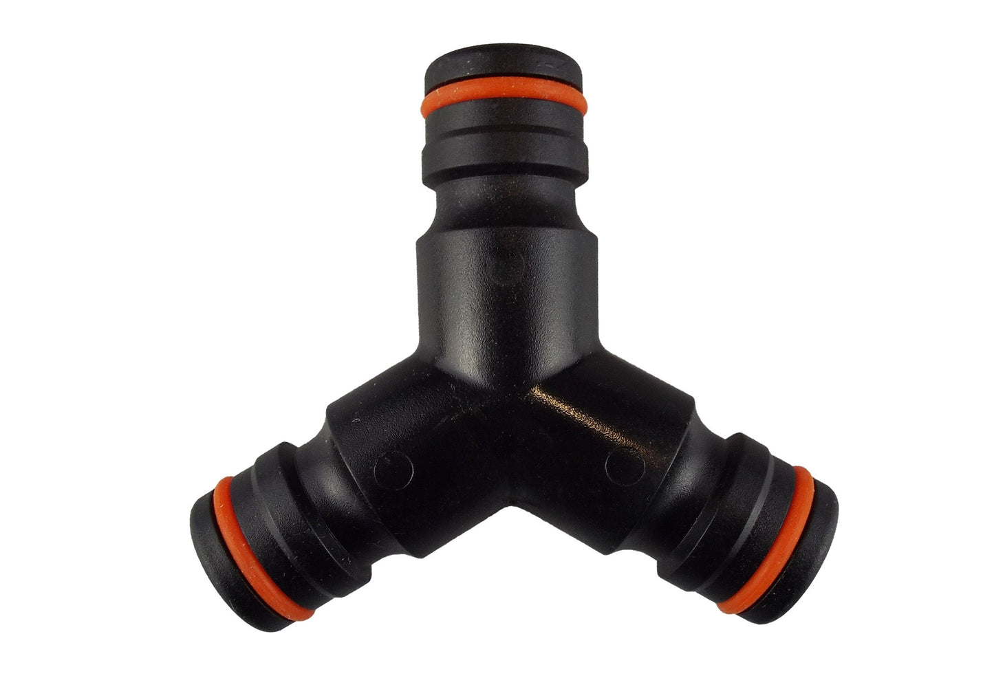 Three Way Splitter Max Flo, Black Orange Garden Hose Pipe DIY Workshop Accessory