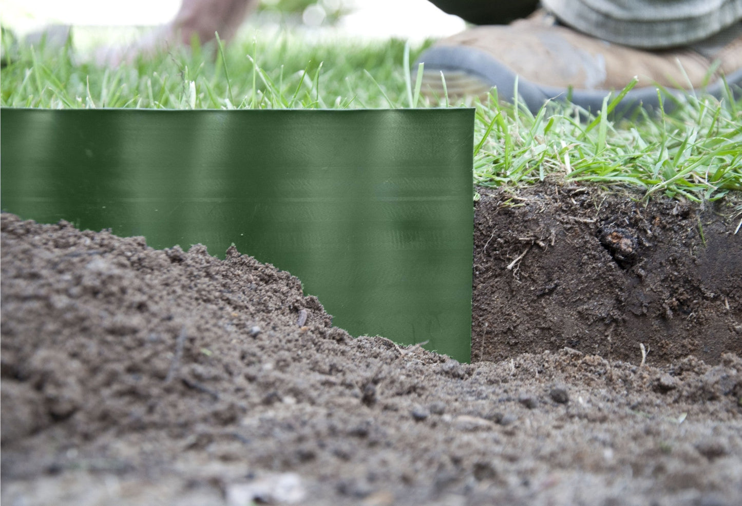 Wavy Plastic Garden Lawn Edging, H=10CM, L=9M, Green for Home and Garden Use