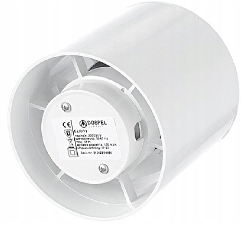 Euro 3 In Line Bathroom Fan 150mm DIY Tool Accessory Home and Garden Use