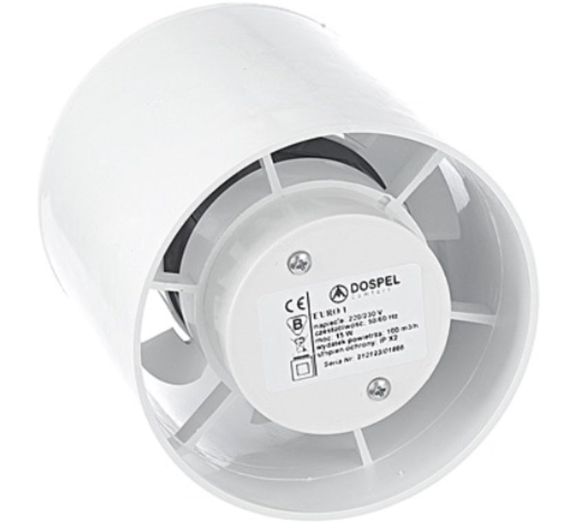 Euro 3 In Line Bathroom Fan 150mm DIY Tool Accessory Home and Garden Use