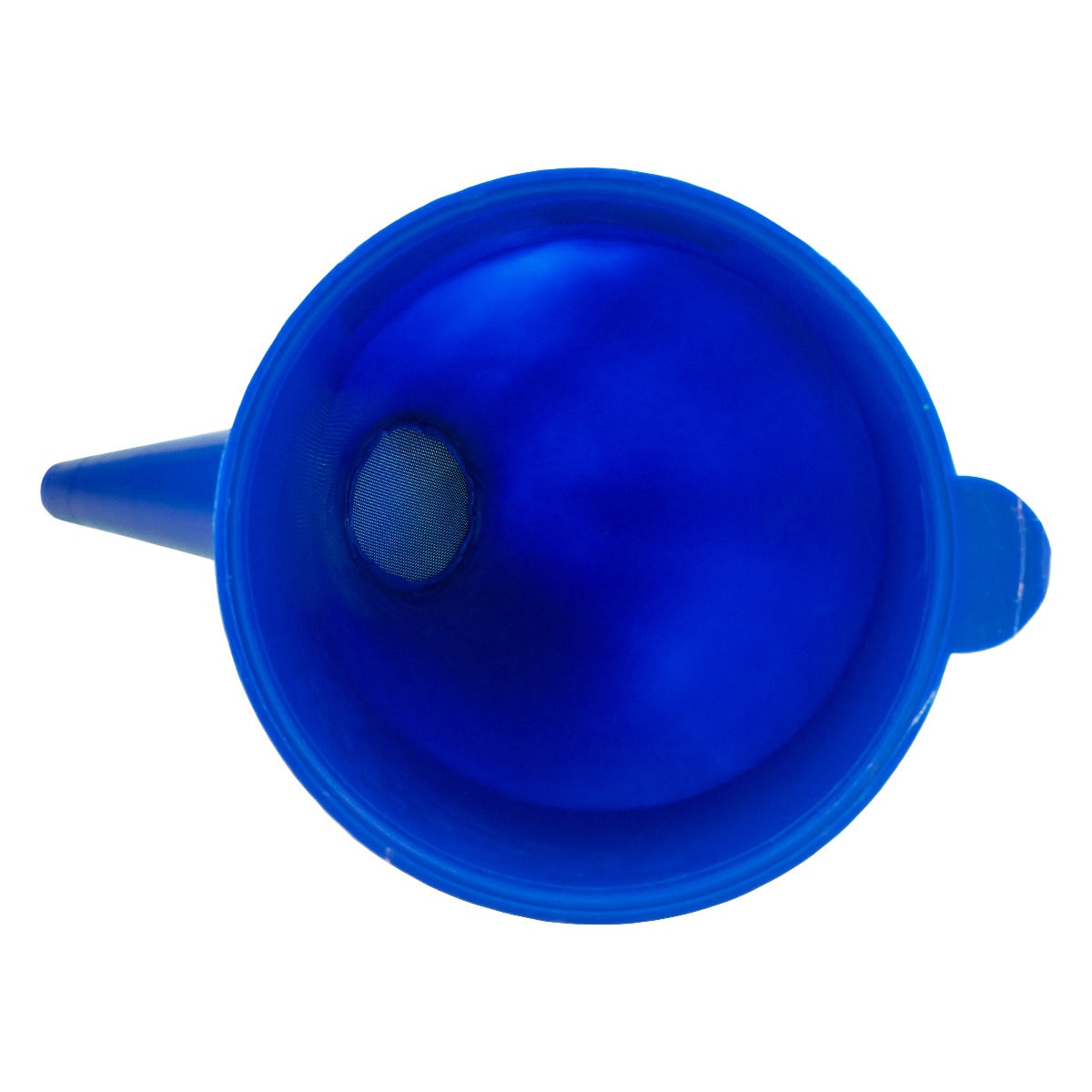 Angled Car Fuel Funnel with Filter, Blue Water Flow Control Vehicle Fluid Funnel