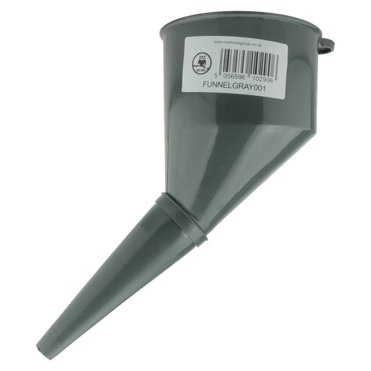 Angled Car Fuel Funnel with Filter, Gray Water Flow Control Vehicle Fluid Funnel