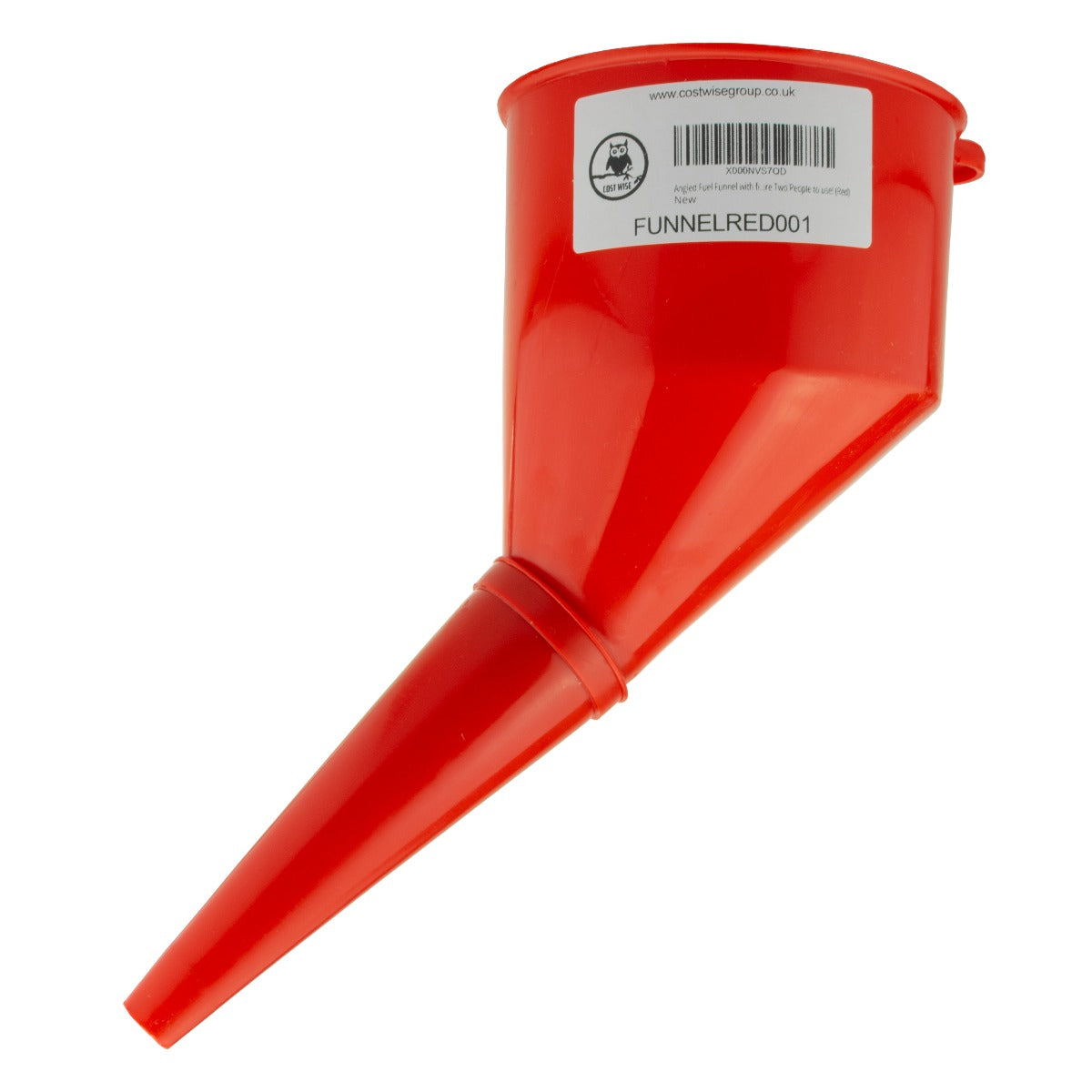 Angled Car Fuel Funnel with Filter, Red Vehicle Fluid Funnel Winter Vehicle Tool