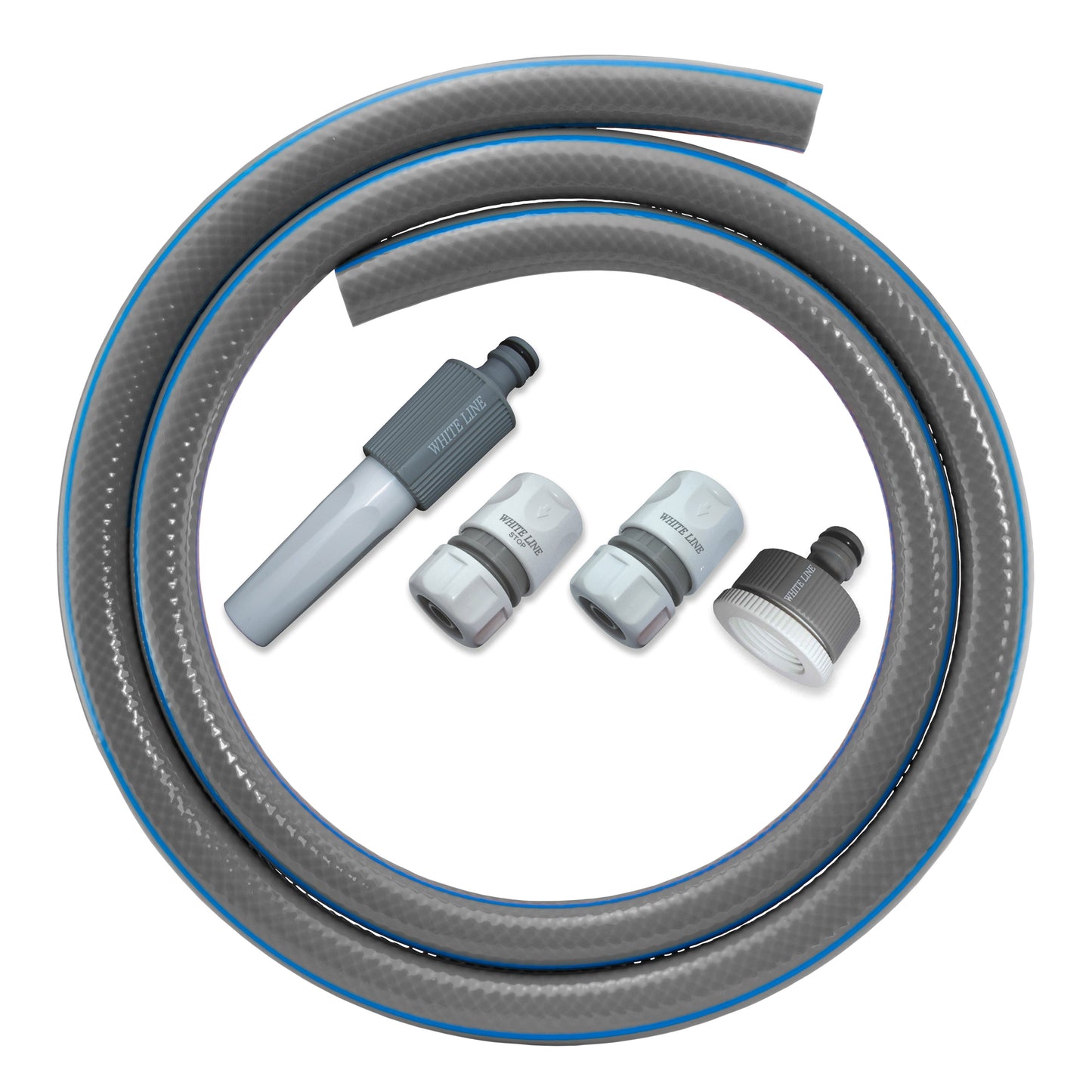 AP Supplies Garden Hose Modern Plus 4-Layer 1/2" Pipe with Hose Connector WL Set - 5m Kit